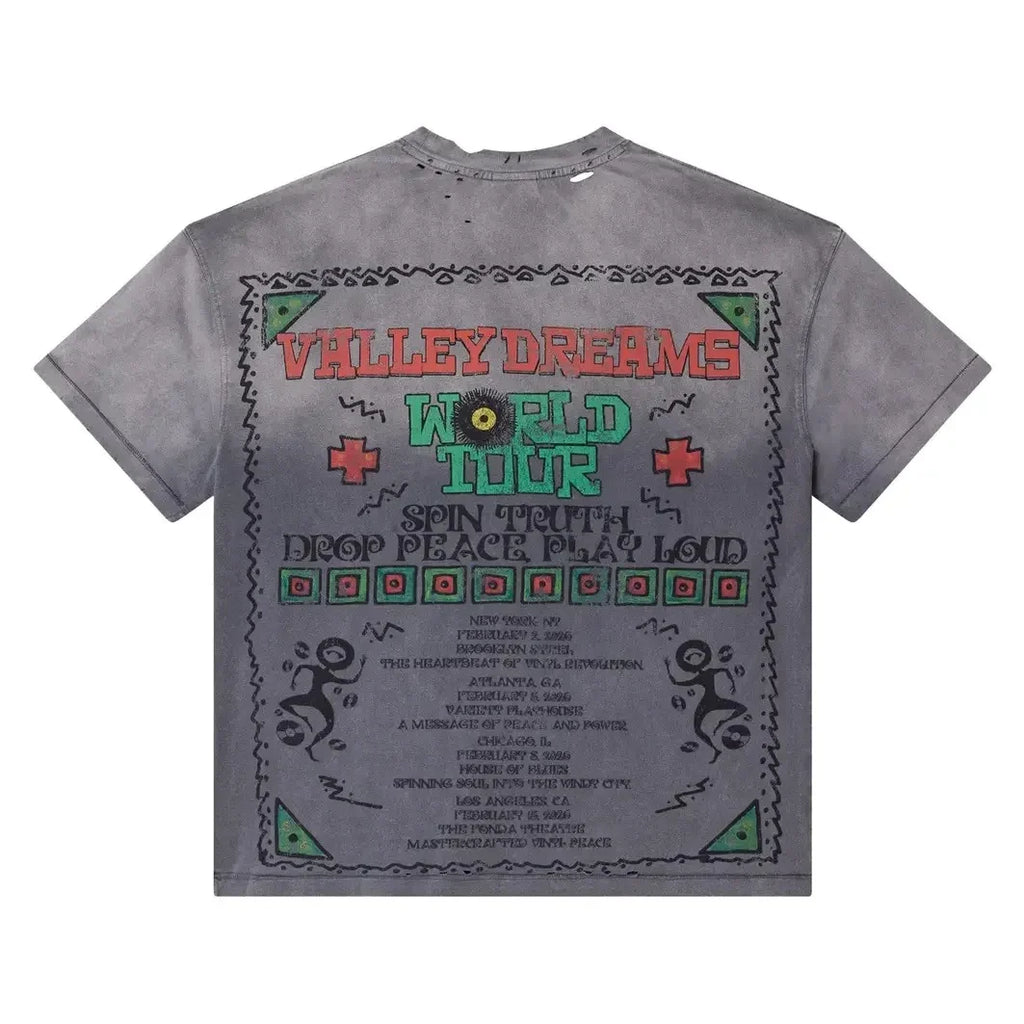 Vale Forever Valley Dreams World Tour T-Shirt Vintage Grey