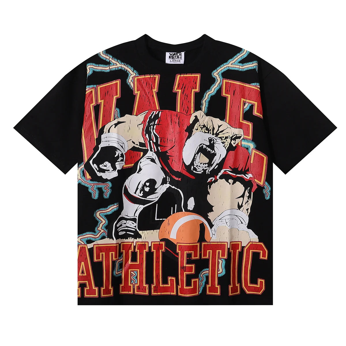 Vale Forever Dogs of War Bulldog Graphic Tee ‘Black/Brown/Red’ Main image