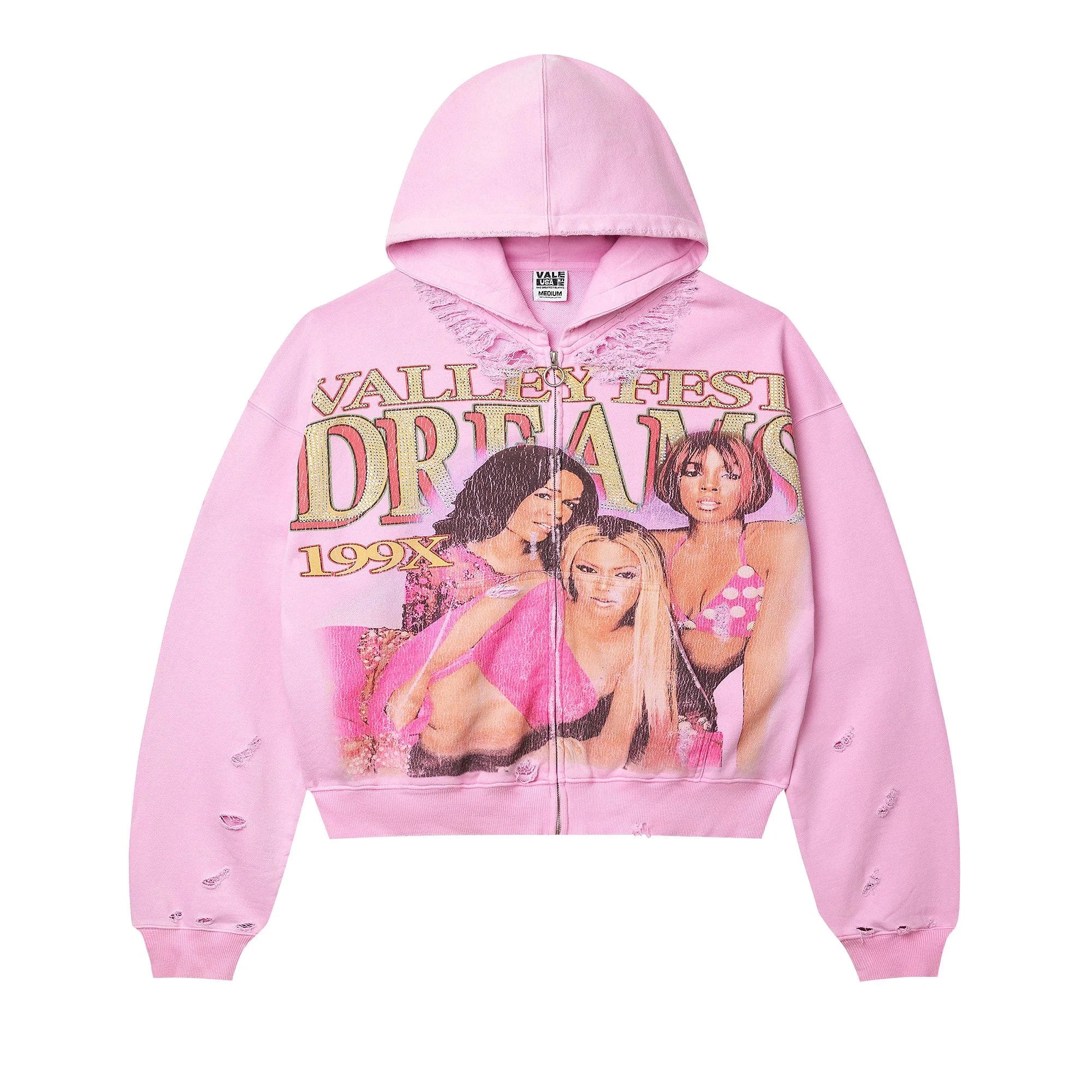 Vale Forever Dreams Zip Up Hoodie ‘Pink’ Main image