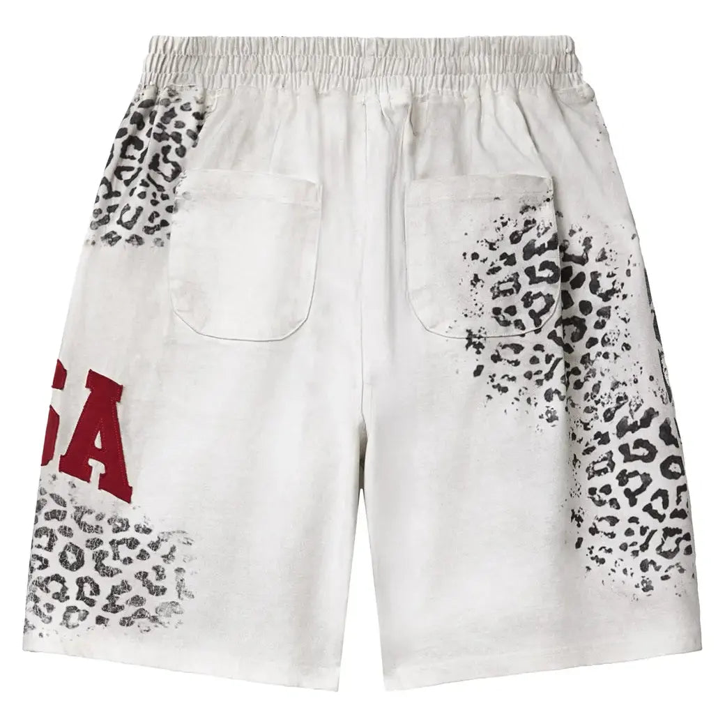 Vale Forever Valley USA Leopard Shorts White Secondary image