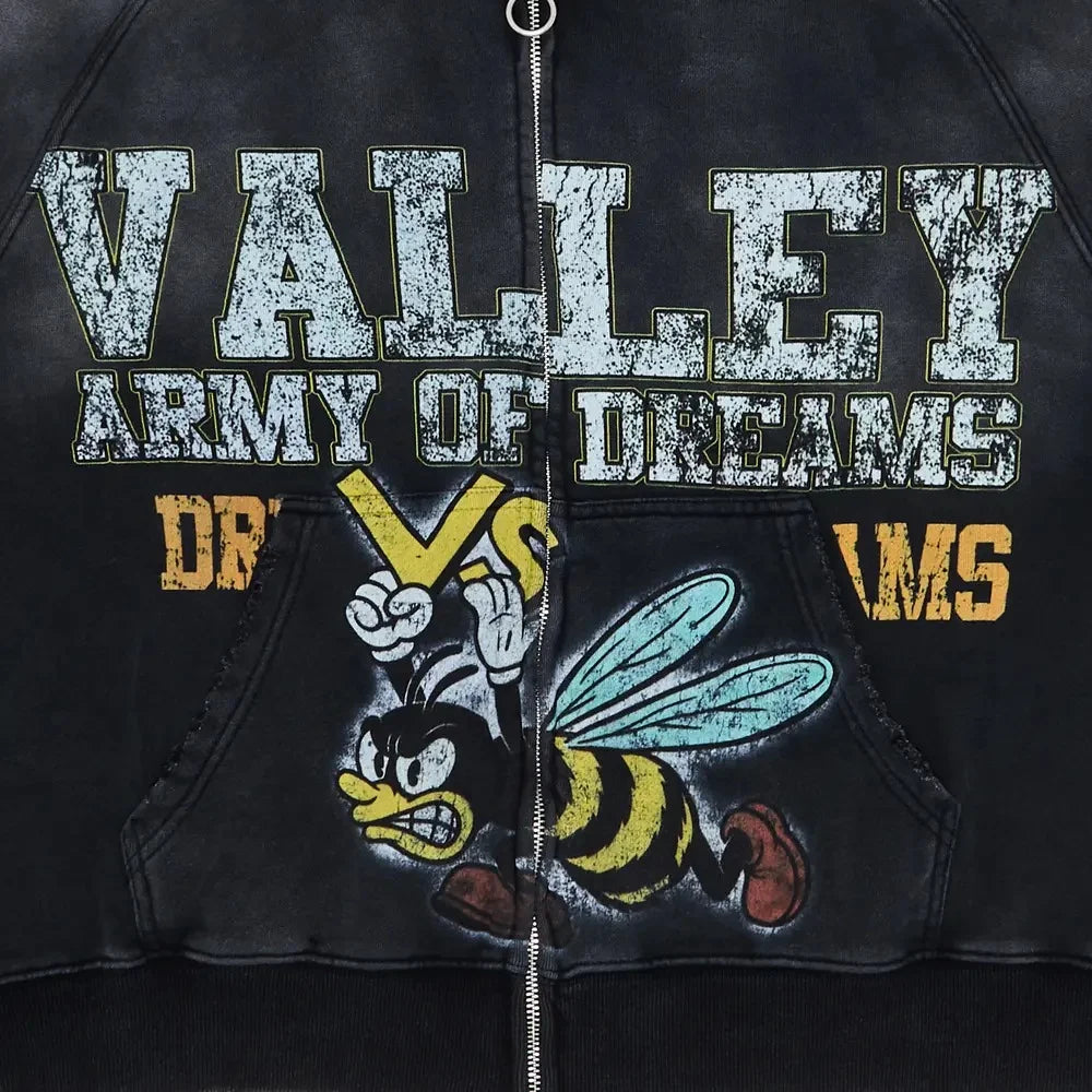 Vale Forever Army Of Dreams Zip Hoodie Black