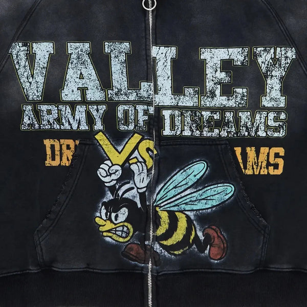 Vale Forever Army Of Dreams Zip Hoodie Black