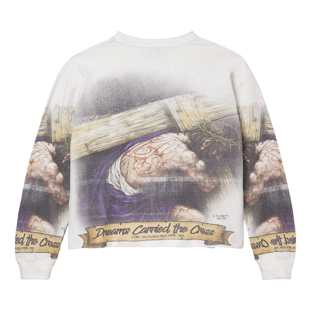 Vale Forever Valley Dreams Cross Print Sweatshirt White Secondary image