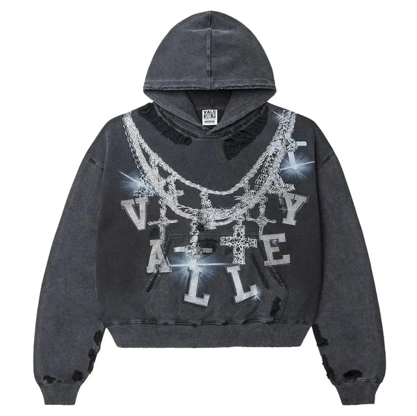 Vale Forever Big Chain Luxe Hoodie Black