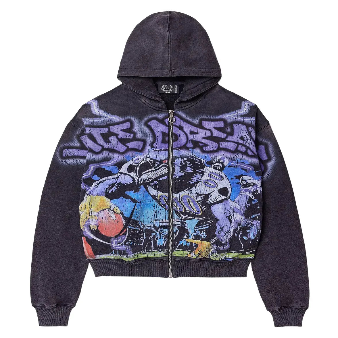 Vale Forever Raven Zip-Up Hoodie – Black/Multi Main image
