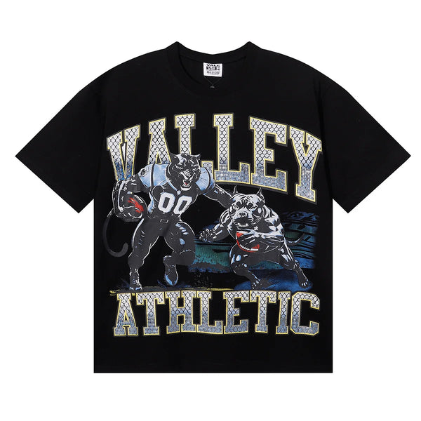 Vale Forever Bulldog Chain Athletic Graphic Tee ‘Black/Blue/White’