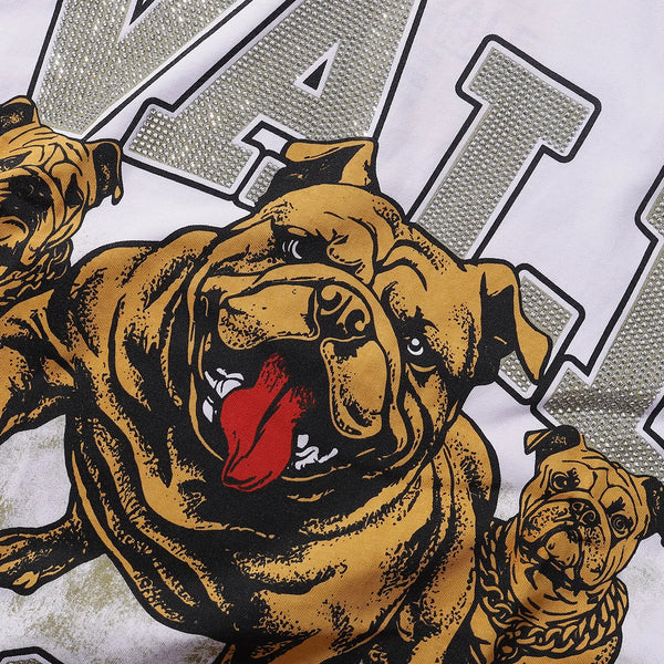 Vale Forever Dogs of War Bulldog Graphic Tee ‘White/Brown/Red’