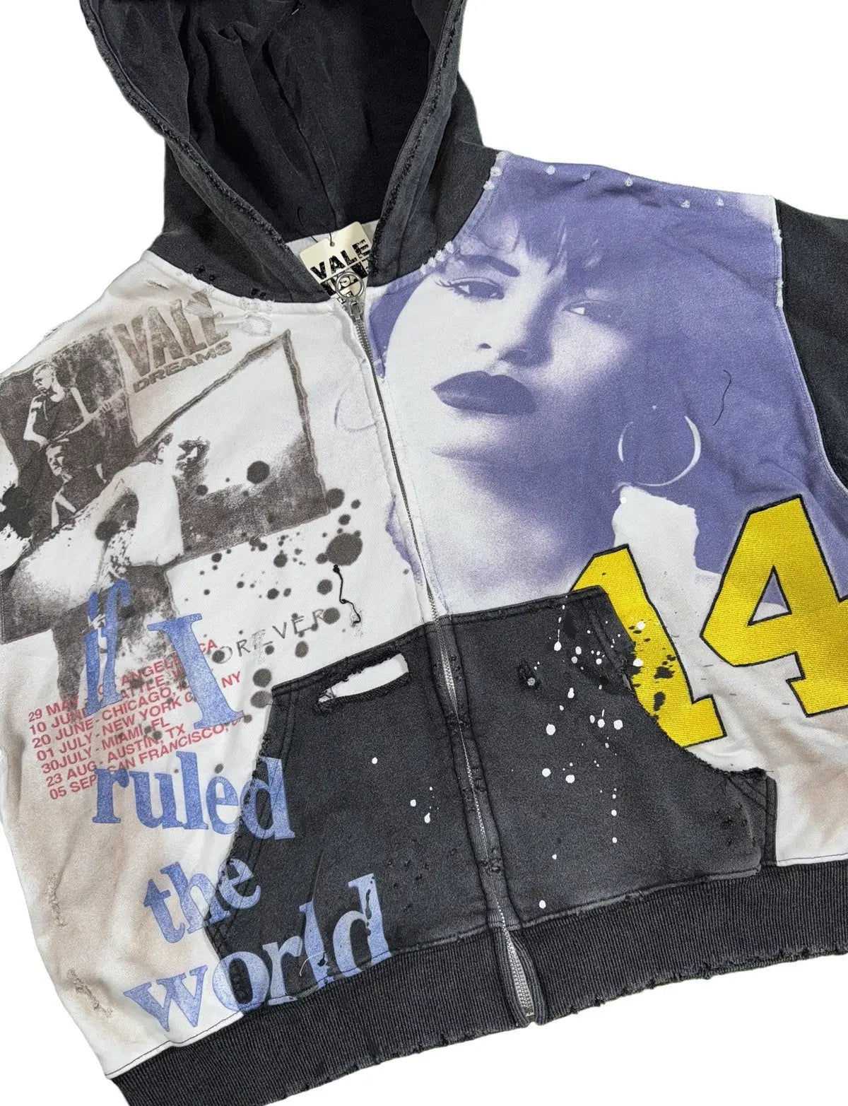 Vale Collage Art Zip Hoodie Secondary image