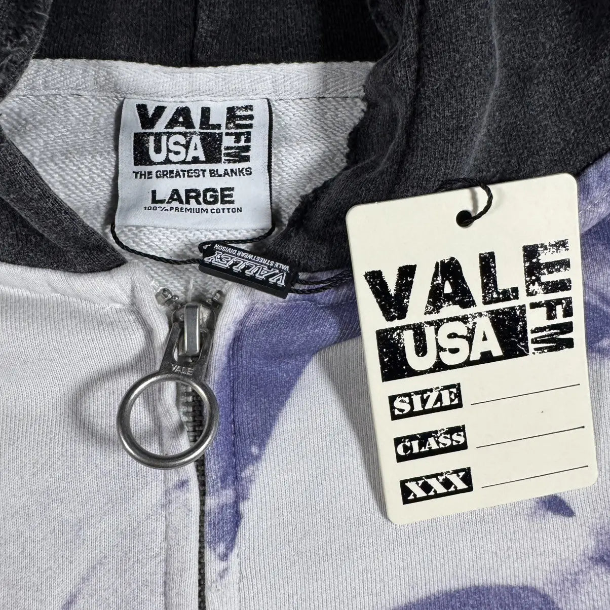 Vale Collage Art Zip Hoodie