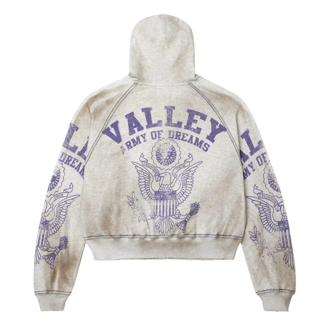 Vale Forever Army Zip Up Grey Hoodie Secondary image