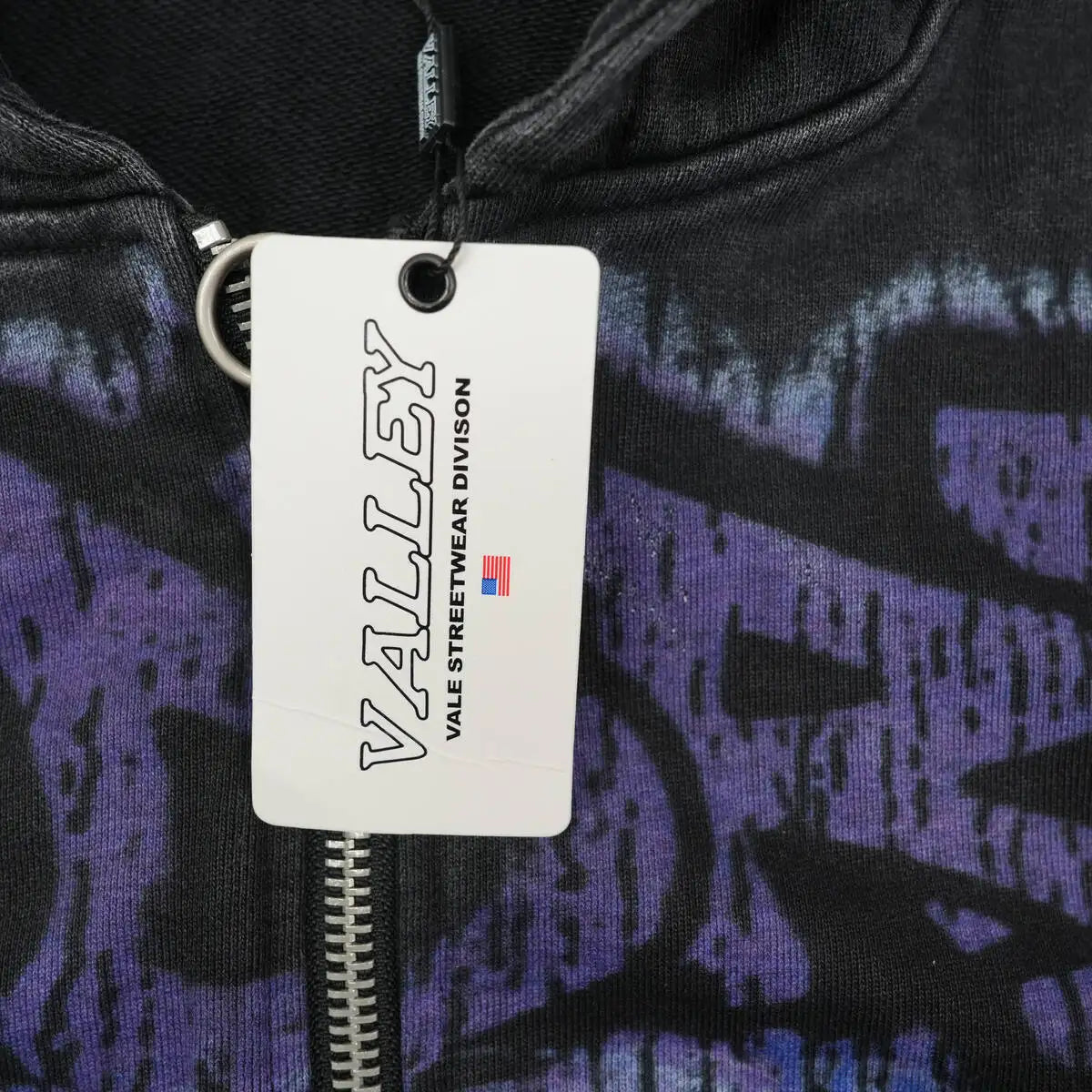 Vale Forever Raven Zip-Up Hoodie – Black/Multi