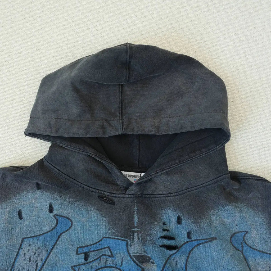 Vale Return Graphic Hoodie – Black/Blue