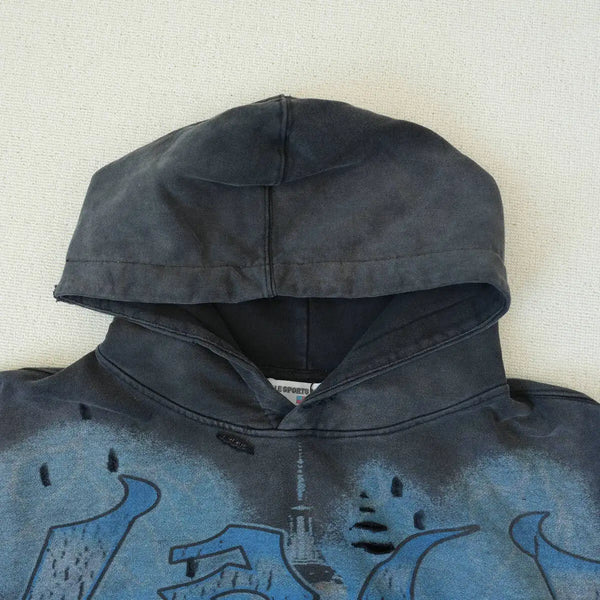 Vale Return Graphic Hoodie – Black/Blue