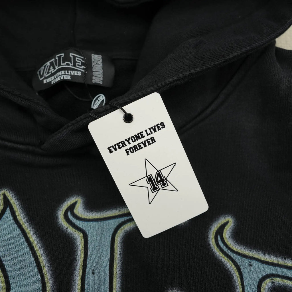 Vale Shadow Graphic Hoodie – Black