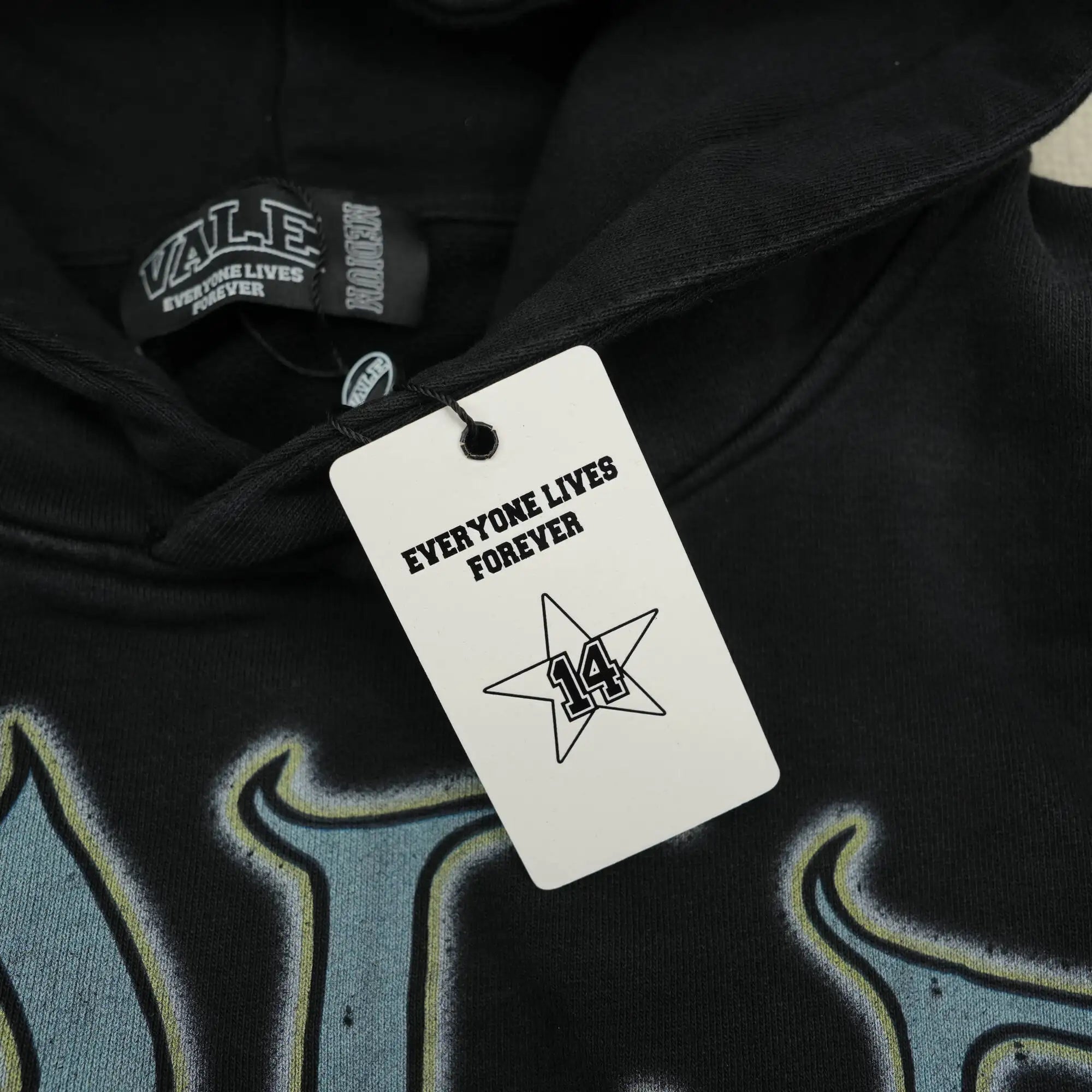 Vale Shadow Graphic Hoodie – Black