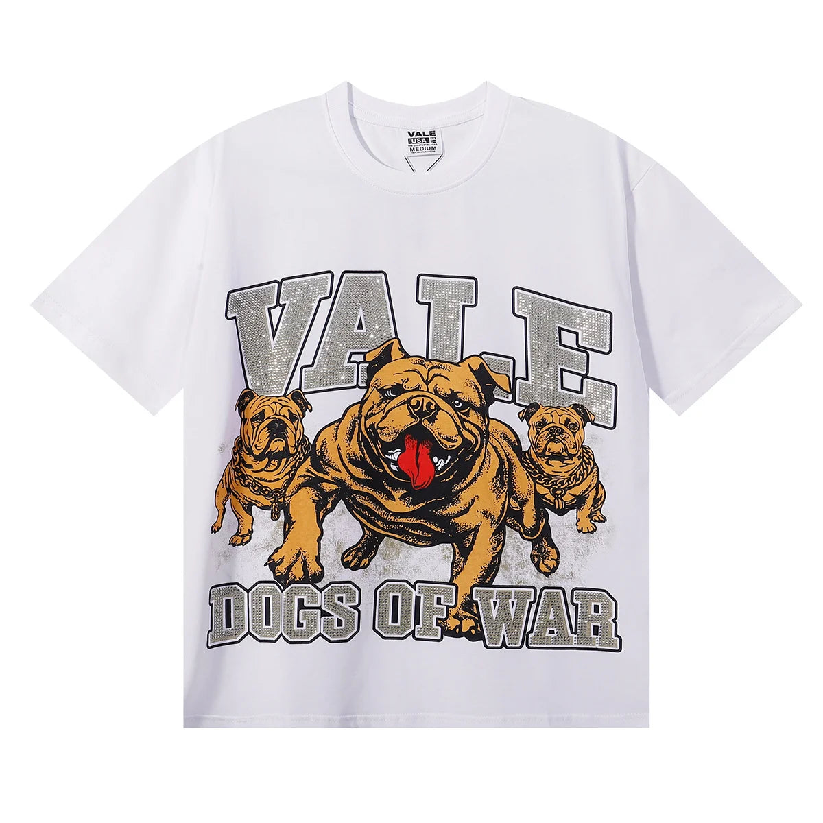 Vale Forever Dogs of War Bulldog Graphic Tee ‘White/Brown/Red’