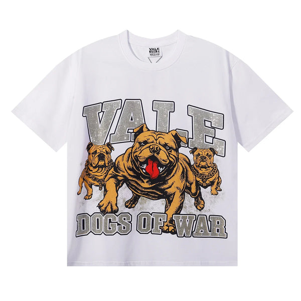 Vale Forever Dogs of War Bulldog Graphic Tee ‘White/Brown/Red’