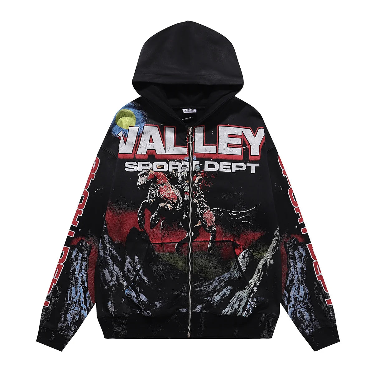 Vale Forever Valley Sport Dept Zip Hoodie ‘Black/Red Graphic’ Main image