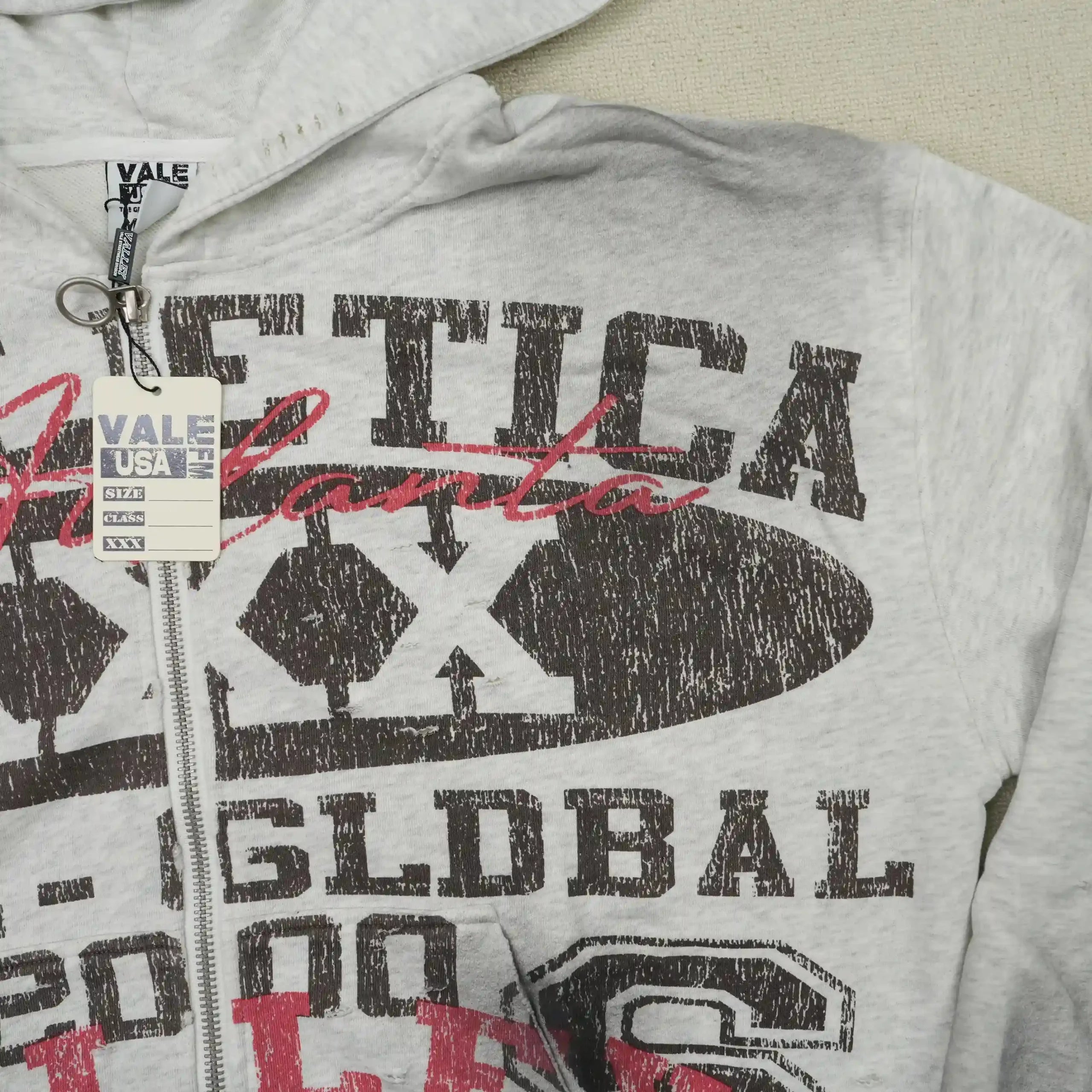 Athletica Xxx Zip Up Hoodie Grey