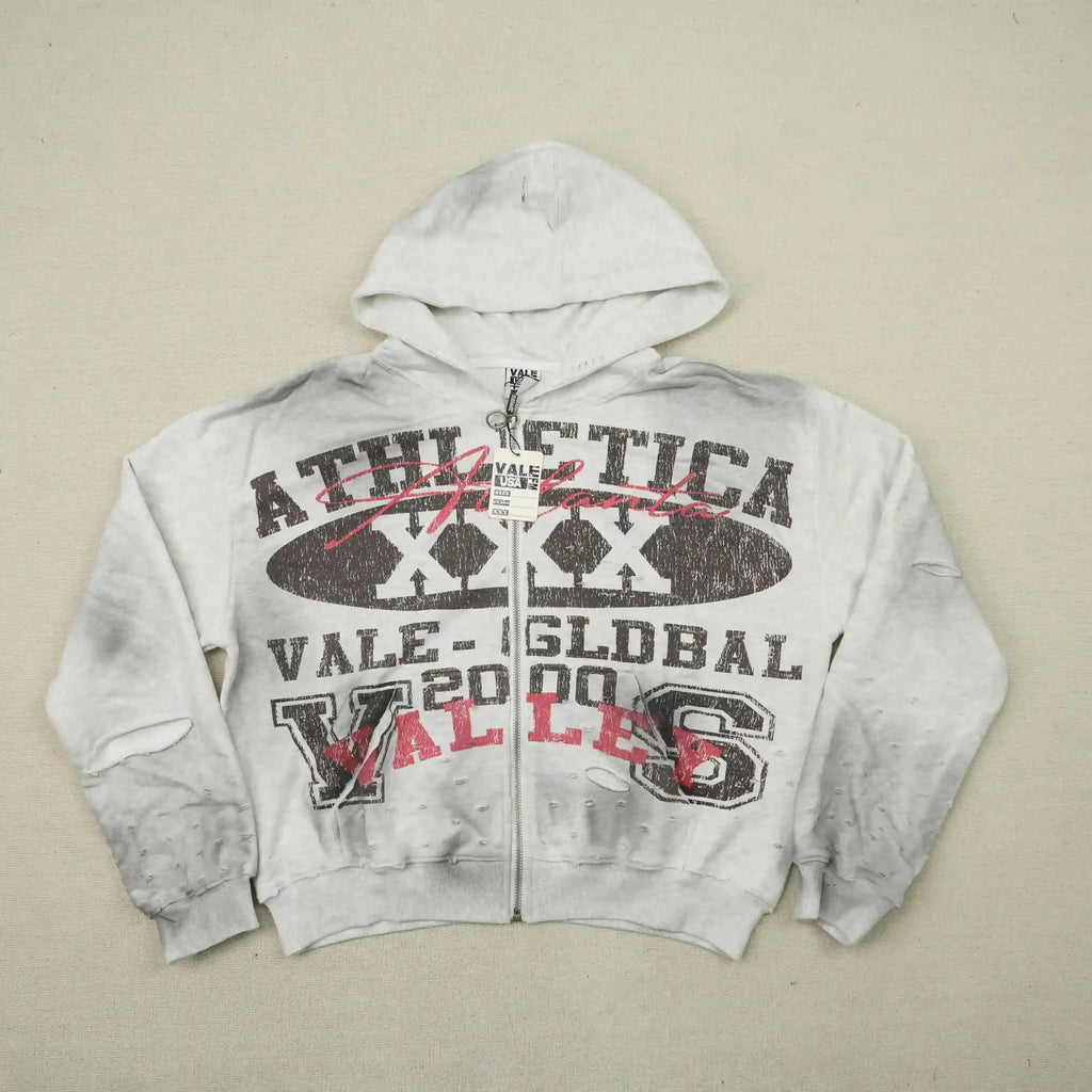 Athletica Xxx Zip Up Hoodie Grey