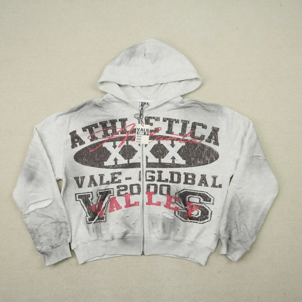 Athletica Xxx Zip Up Hoodie Grey