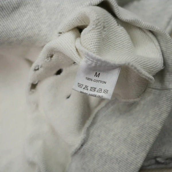 Distressed Chain Hoodie Heather Grey