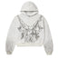 Distressed Chain Hoodie Heather Grey