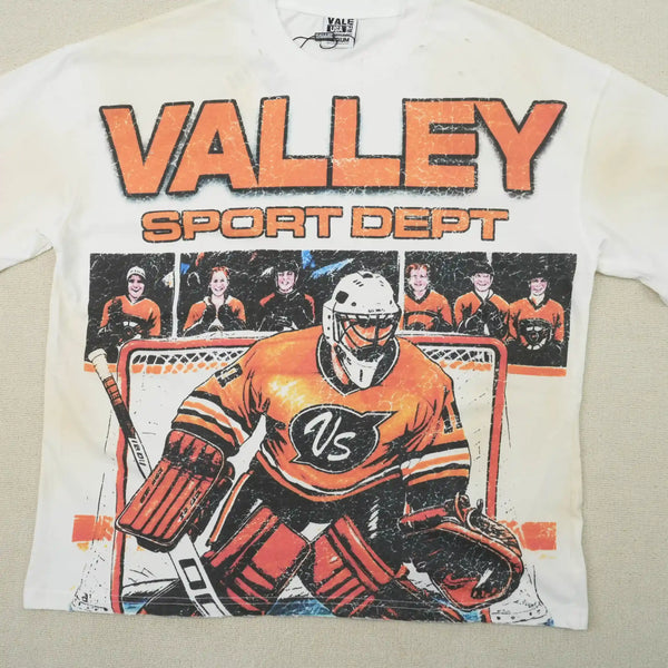 Hockey Goalie Tee Vintage White
