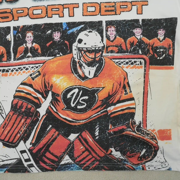 Hockey Goalie Tee Vintage White