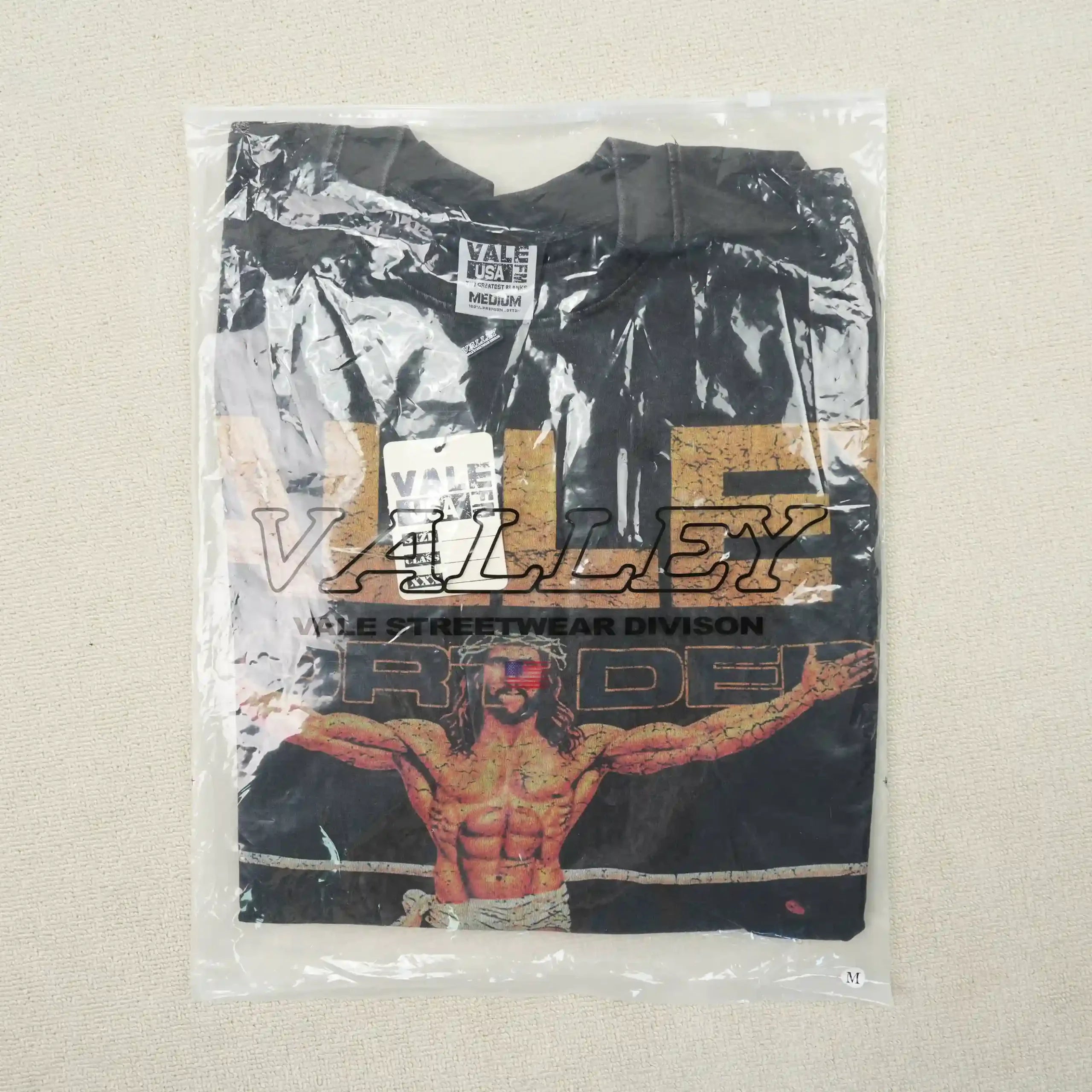 Jesus Vs Hellboy Tee Vintage Black