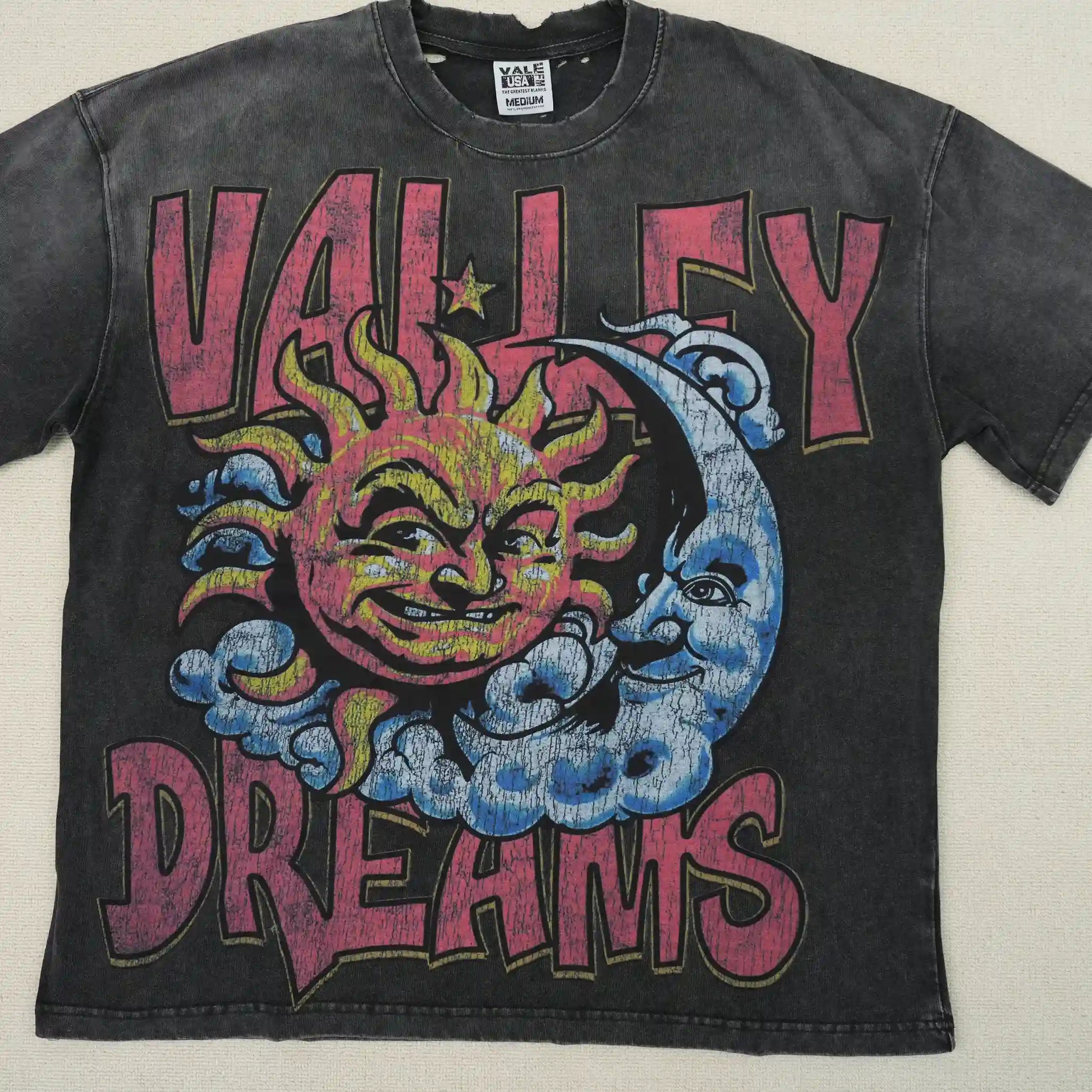 Vale Forever Thrashed Sun Tee Vintage Black
