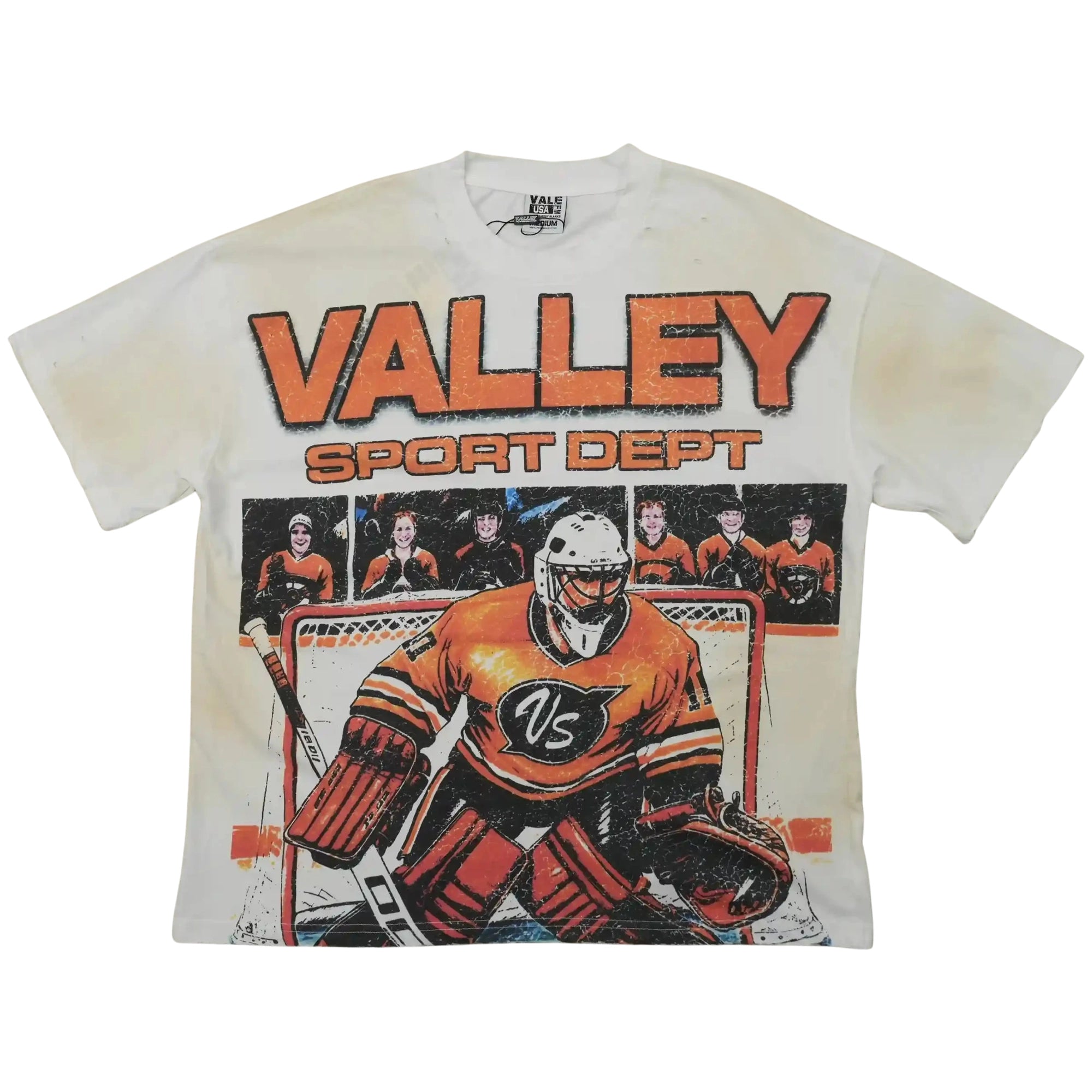 Hockey Goalie Tee Vintage White Main image